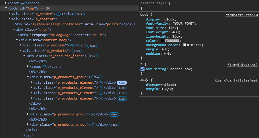sauberes HTML und CSS
